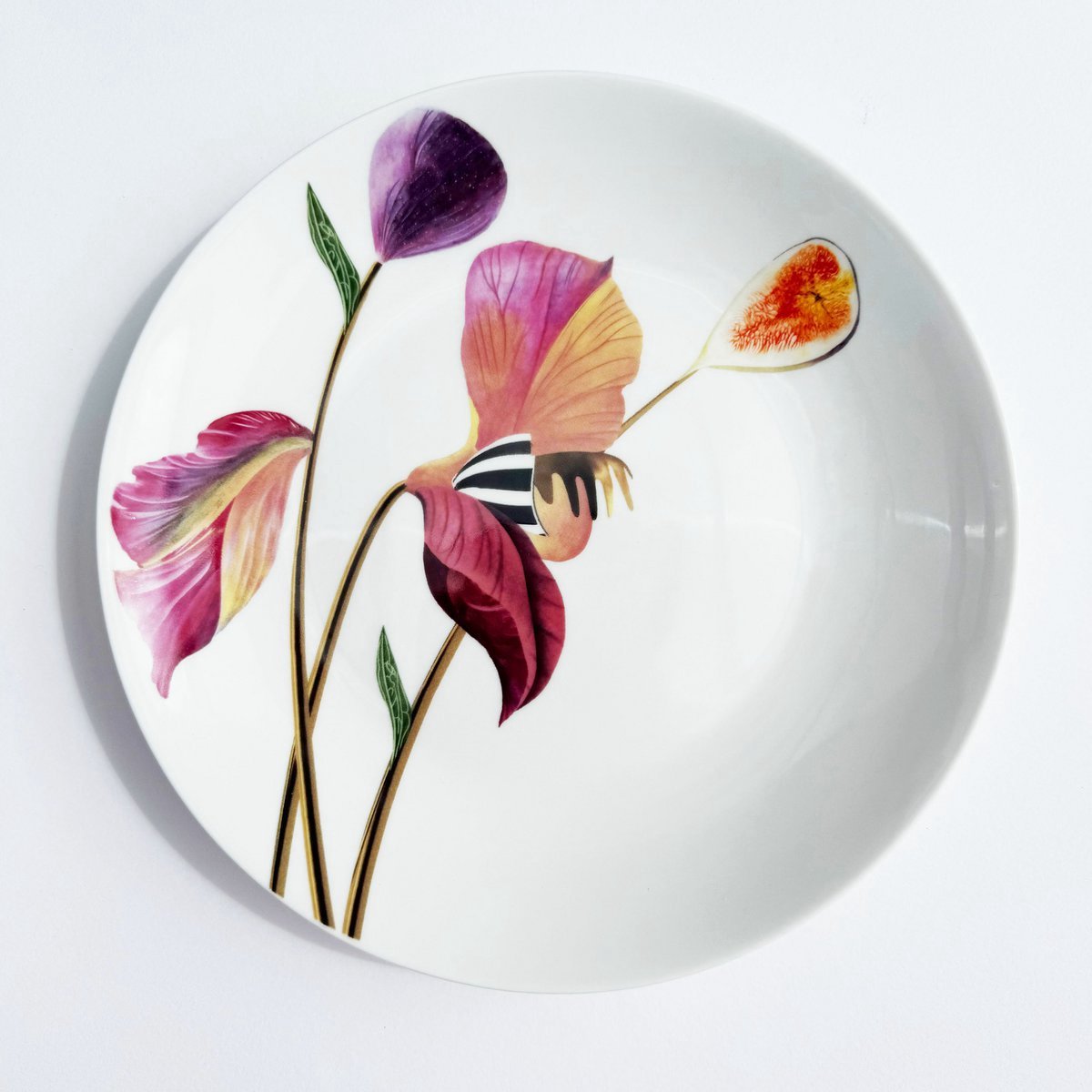 Bordy's Botanical Wonders set van 4 ontbijtborden porselein bloemen flowers