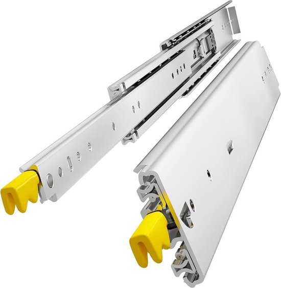 Geleiders voor laden, vloermontage, 1 paar geleiders voor laden van 200 mm, geleiders voor laden met automatische sluiting en demping