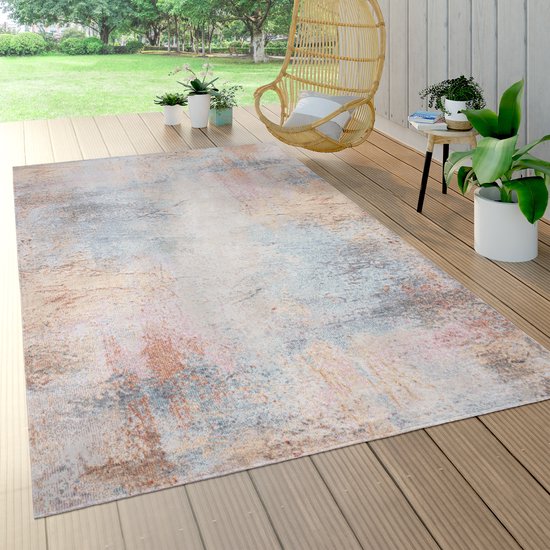 Paco Home vloerkleed voor binnen en buiten, laagpoli