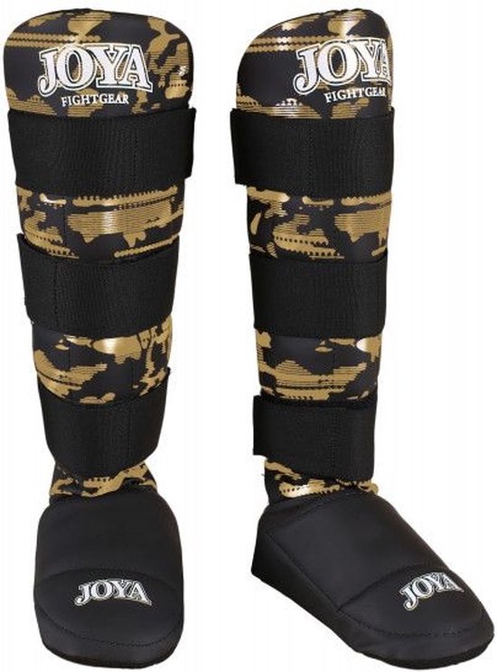 Joya Camo V2 Scheenbeschermers - Zwart/Goud - M