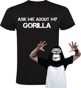 Ask me about my Gorilla Heren T-shirt - dieren - humor - grappig - verkleden - gorilla