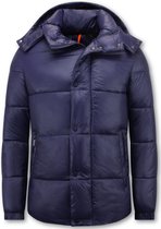 Winterjassen Heren - Puffer Jas Heren - Tussenjas Heren - Heren Jack - Jassen Heren - 8055 - Donker Blauw
