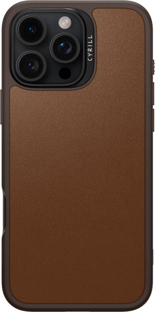 Spigen Cyrill Kajuk Mag Hoesje Geschikt voor Apple iPhone 16 Pro - Back Cover Compatibel met MagSafe - Bruin