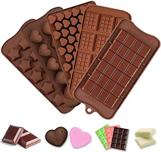 Foto: Siliconen chocolade mallen non stick candy mallen zeep mold ijsblokje lade keuken bakken mould voor chocolade diy maken 5 stuks