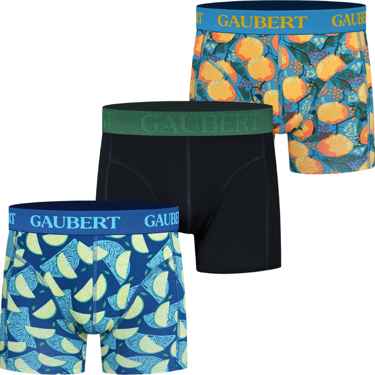 Bamboe Boxershorts Heren | Maat M | Gaubert | Trendy Felle Kleuren | 3 Stuks | Zeilboot en Bloemen
