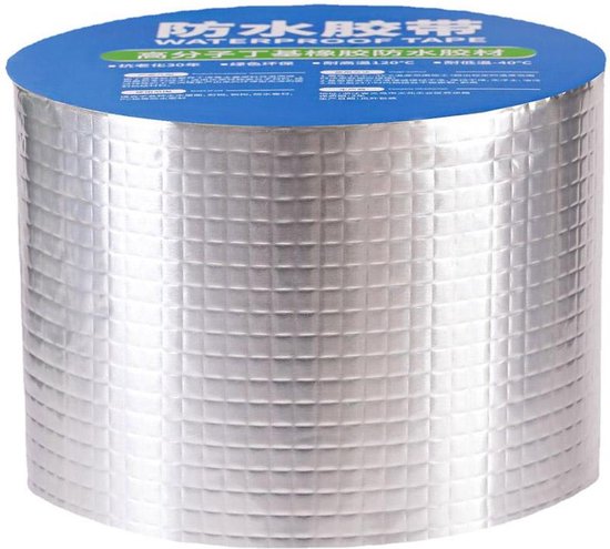 HOMIK Extreem sterk wit waterdicht plakband voor buiten en binnen, afdichtingstape, waterdicht, 5 cm x 2,5 m, uv-bestendig, duct tape, zelfsluitende tape