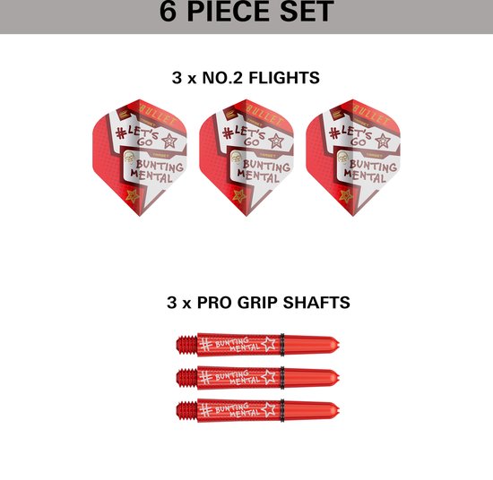TARGET PRO GRIP STEPHEN BUNTING NO.2 FLIGHT & SHAFT KIT INTERMEDIATE van Target — afbeelding 3