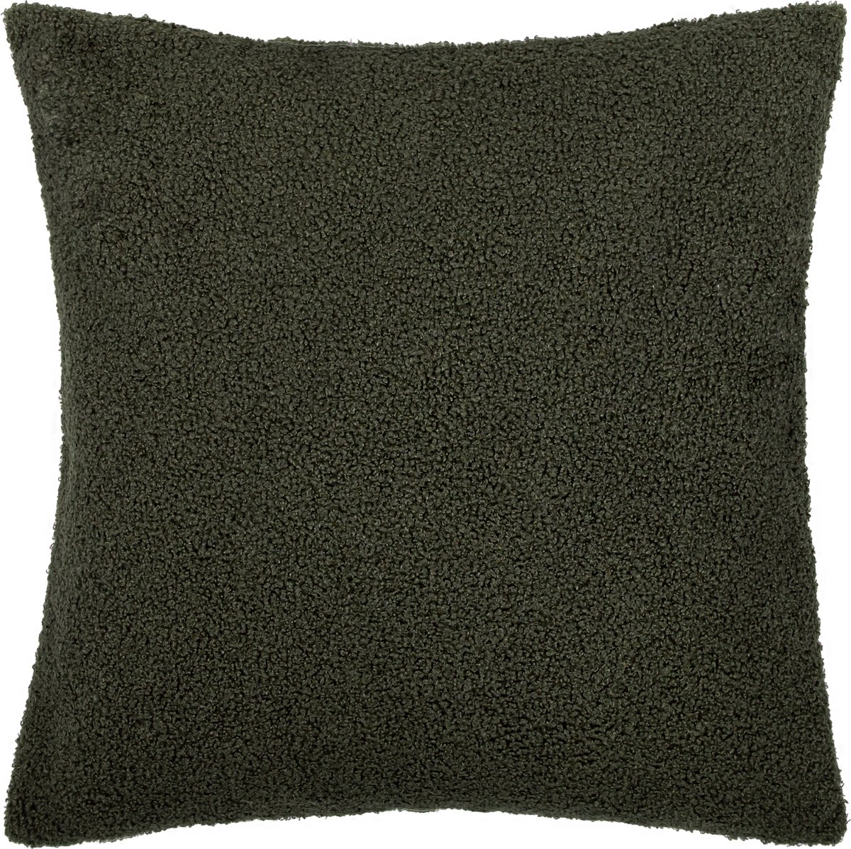 QUVIO Sierkussenhoes - Sierkussens - Sierkussen - Kussens woonkamer - Kussenhoes - Sierkussen 45x45 - Sierkussenhoes teddy - Donkergroene teddy stof - Donker groen