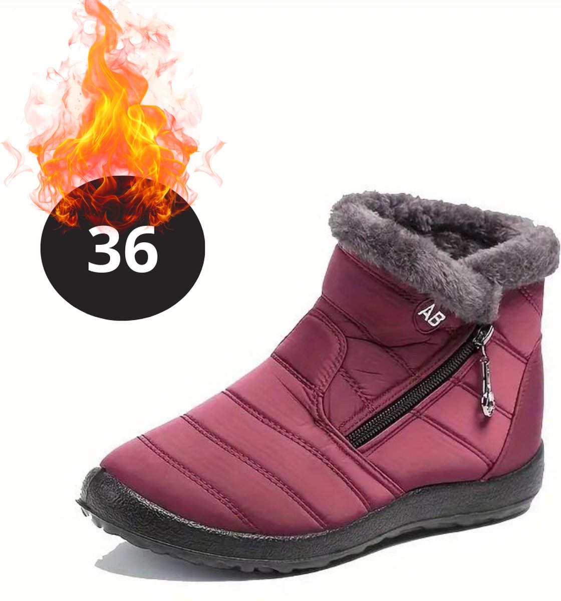 Nivard Snowboots Sneeuwschoenen Sneeuwboots Dames Wintersport Ski Skischoenen – 36 Rood