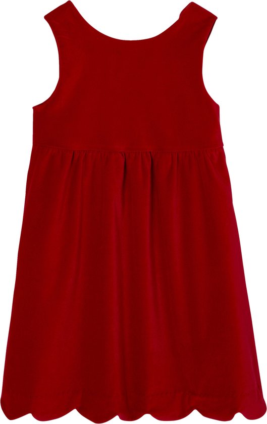 Vertbaudet Robe de fête en velours lisse fille noeud au dos