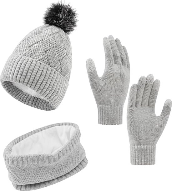 Daysskk Muts sjaal en handschoenen set heren dames