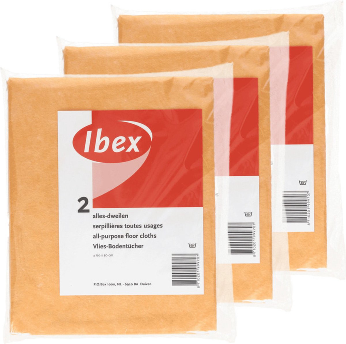 Goedkoopste Viscose Dweilen - 10x stuks - 60 x 50 cm - schoonmaakdoeken - oranje - dweiltjes huishouddoekjes