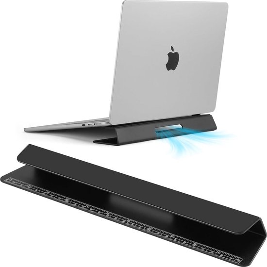 Laptop Standaard Verticaal Staal Compatibel met MacBook Pro/AirNotebook iPad - Geen