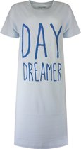 Temptation Dames Bigshirt - Day Dreamer Tekst - Licht Blauw - Maat M