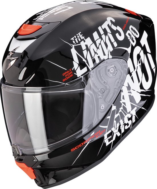 Scorpion EXO-JNR Boum Zwart Wit Integraalhelm - Maat L - Helm
