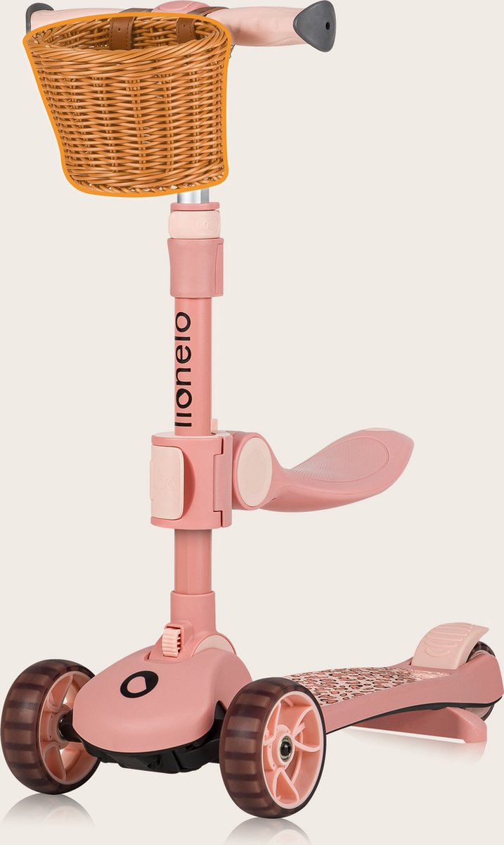 Lionelo Franky Kinderstep 2in1 - LED - 3 wielen - tot 50kg - Fiets en scooter 2in1 - Grote verlichte wielen  - Speelgoedmandje — afbeelding 7