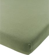 Meyco Baby Uni hoeslaken juniorbed - jersey - olive green - 70x140/150cm
