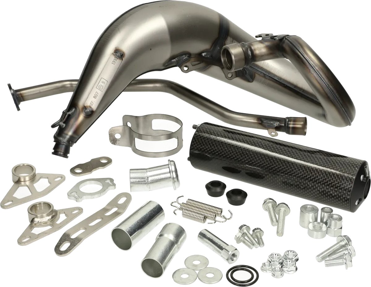 Uitlaat Yasuni Cross ML Max carbon bovenlangs Motorhispania Furia, RYZ, Yamaha DT