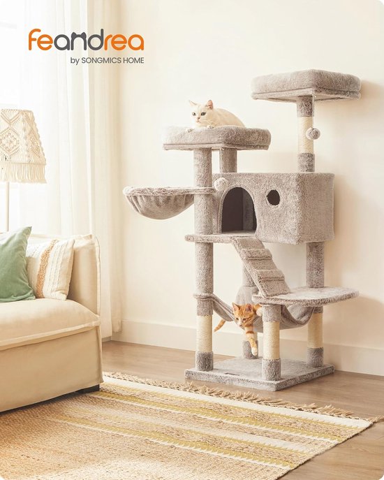 Globlazer Kattenboom Beige XXL 209 cm met 3 Zitstang Gedempte, 2