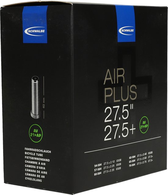 Fiets Binnenband Schwalbe AV21+AP Air Plus 27.5" / 54/70-584 - 40mm Autoventiel van Schwalbe — afbeelding 4