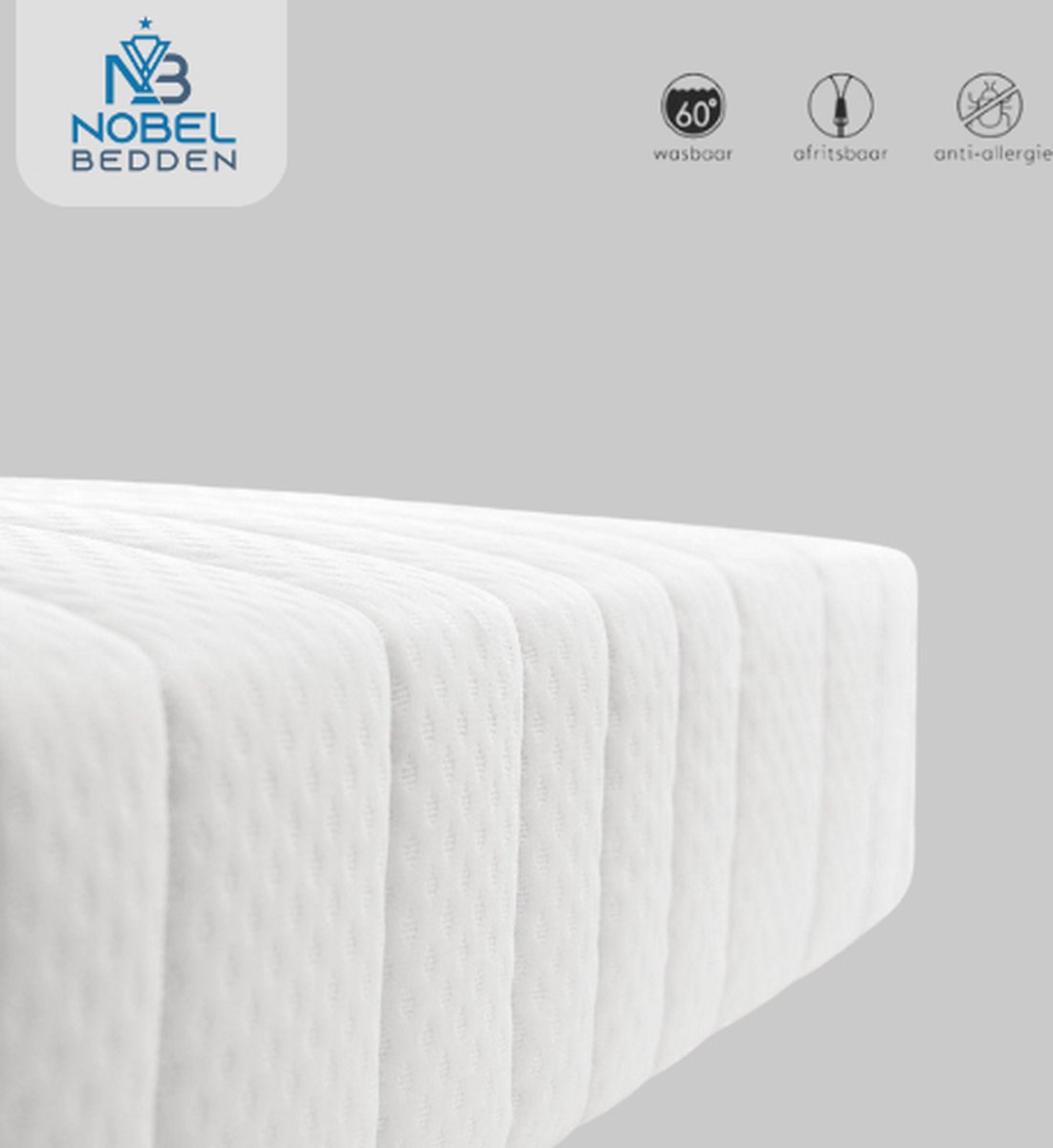 120x200 Topmatras - 14cm dik - HR 45 Premium Bamboe Deluxe - Afritsbaar en wasbaar Matras - Climate Motion Control