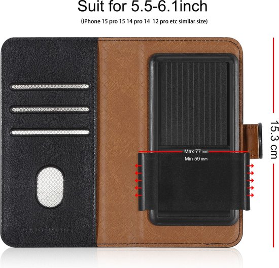 Hoesje geschikt voor ZTE Blade V2020 SMART in ZWART met kaartslot, 360 graden beschermhoes PU lederen mobiele telefoon etui case cover