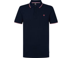 Petrol Industries Heren Polo Shirt - Korte Mouw - Katoen - Herenkleding - Blauw - Maat XXXL