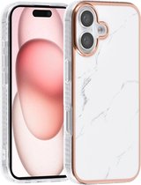 TUNIQ - iPhone 16 - Coque arrière - Silicone - Marbre Wit