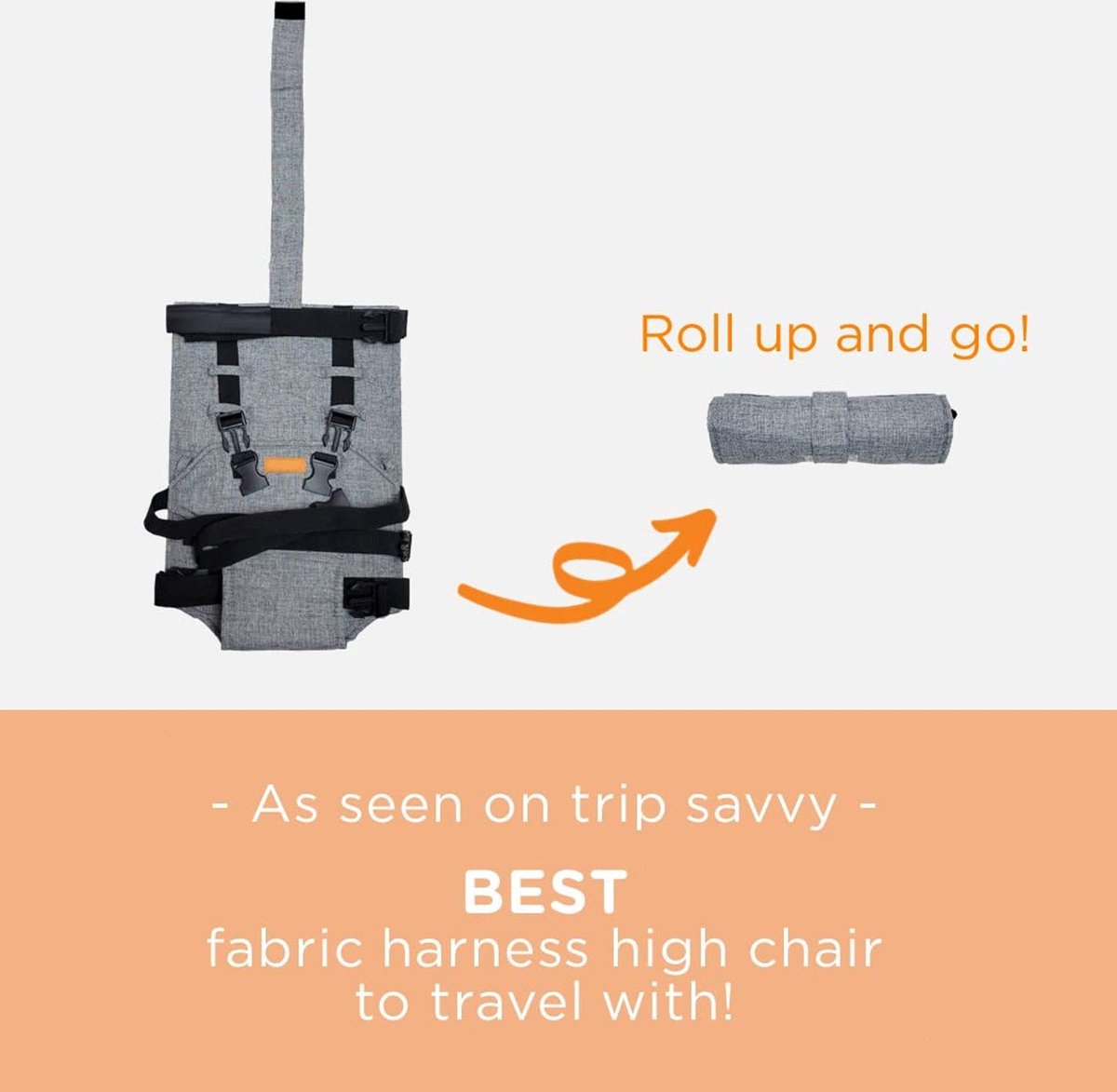 Kinderstoel Tuigje - Veiligheidstuigje Kinderstoel - Tuigje Kind - Verstelbaar Baby Gordel Harness - Baby Travel Essential Harness Seat - Chair licht grijs - Kinderstoel - Draagbare kinderstoel voor baby - reizen Baby Essentials – foto 5