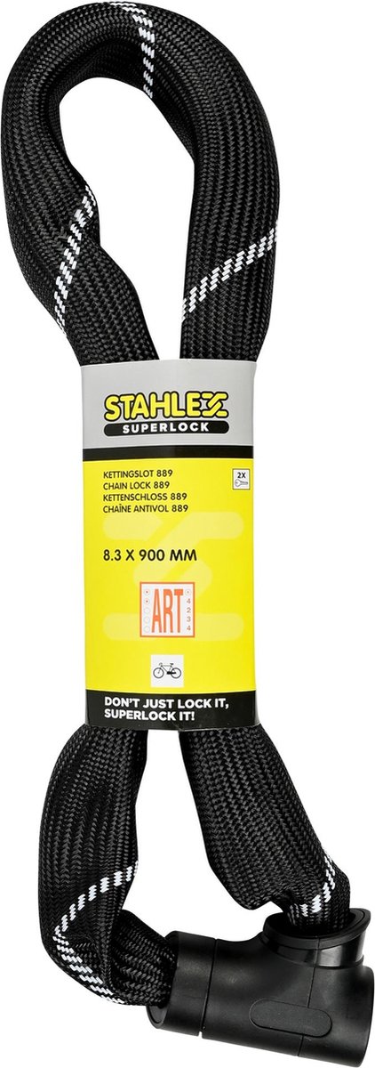 Stahlex Kettingslot - Art Keurmerk - Zwart - 8.3 x 900 mm - Krasvrij van Stahlex — afbeelding 4