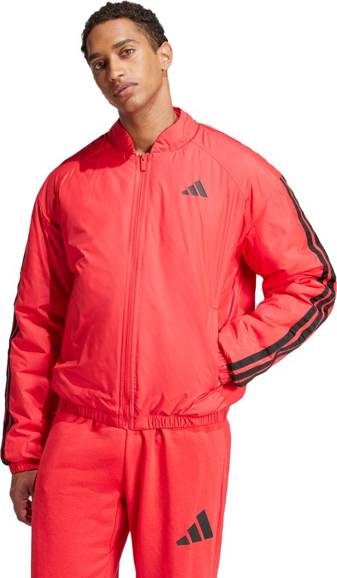 adidas Sportswear Veste bomber isolante 3 bandes Essentials - Hommes - Rouge - S