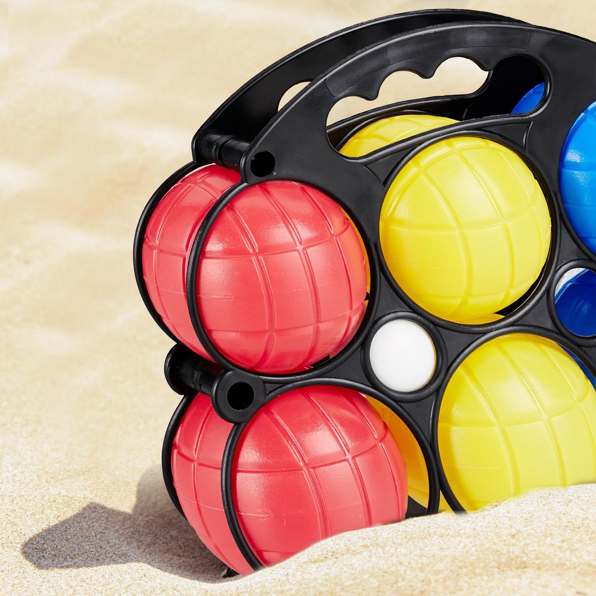 gouden Kluisje rekenmachine Relaxdays jeu de boules set - 6 ballen - kunststof - petanque spel voor  kinderen gekleurd | bol.com