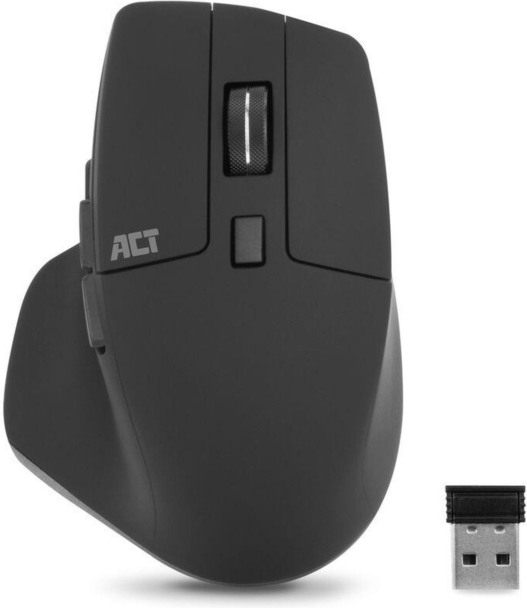 Image of ACT AC5151 | Draadloze Muis | Rechtshandig | RF | 2400 DPI | Zwart