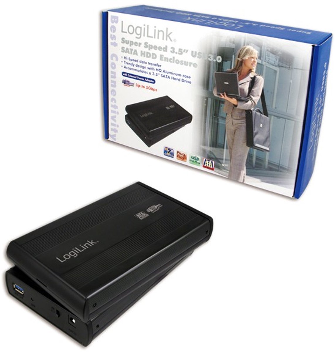LogiLink UA0107 behuizing voor opslagstations Zwart 3.5