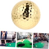 Vergulde golfballen, draagbare gouden golfballen - golfaccessoires voor golfclubs, golfliefhebbers, beginners