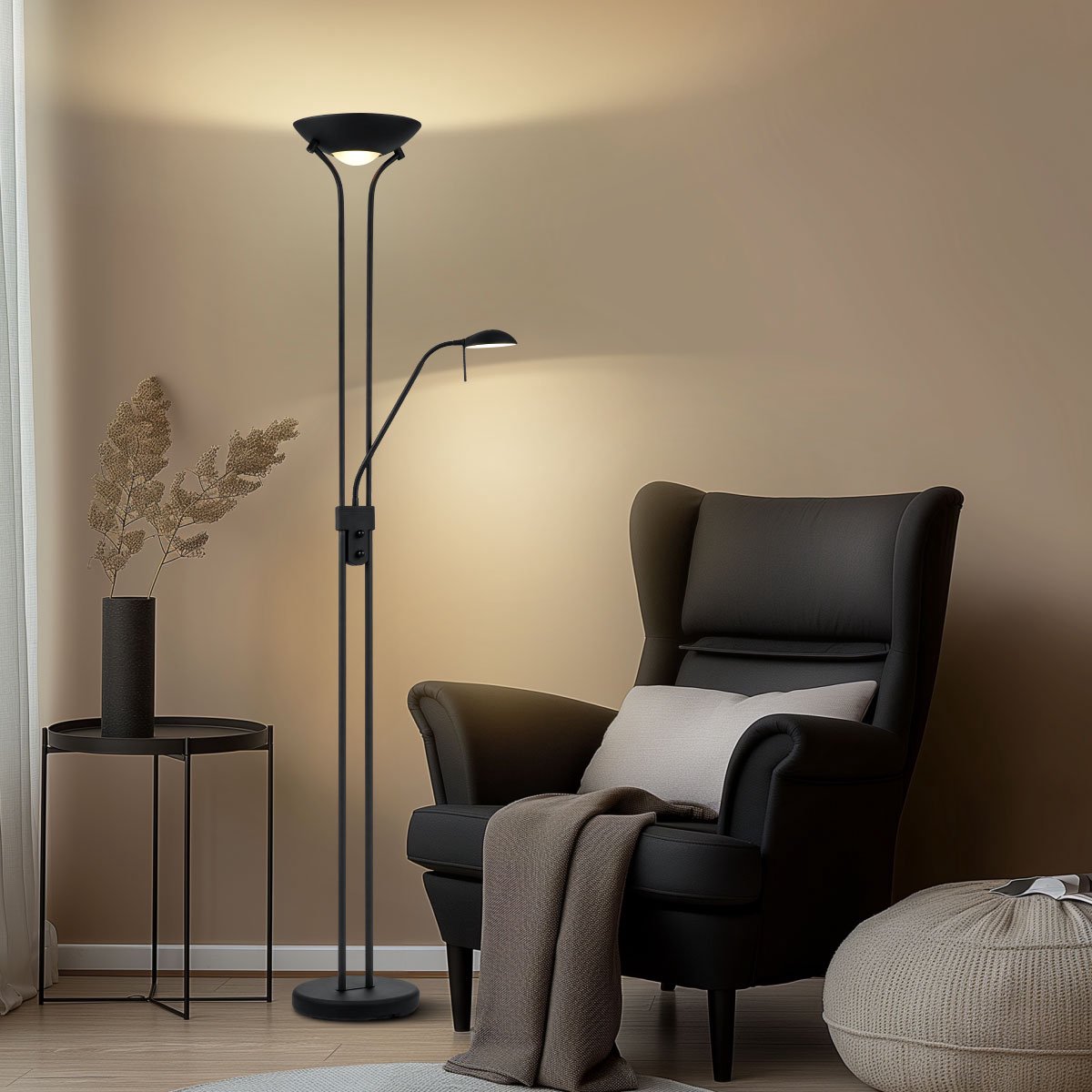 Home sweet home vloerlamp LED Uplight 180 - brons