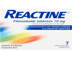 Reactine Allergietabletten Cetirizine 10 mg - 2 x 7 tabletten