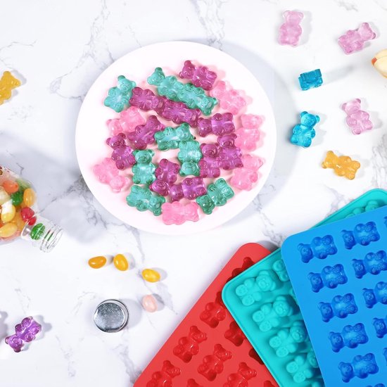 Gummy Bear Mould Silicone Set - 5-Delig DIY Set Met 2 Pipetten, Food