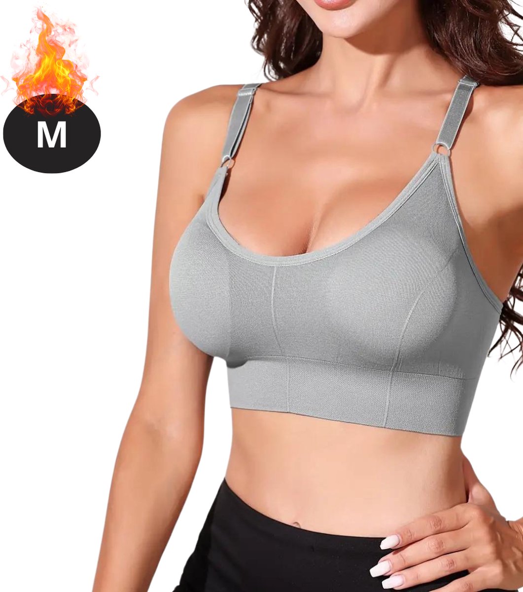 Bovista BH Zonder Beugel - Zonder Bandjes - Push-up Bh's - Comfort Beha - Gemengd - Grijs