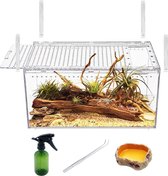 Reptielen Voedingsdoos, acryl transparante transportbox, geschikt