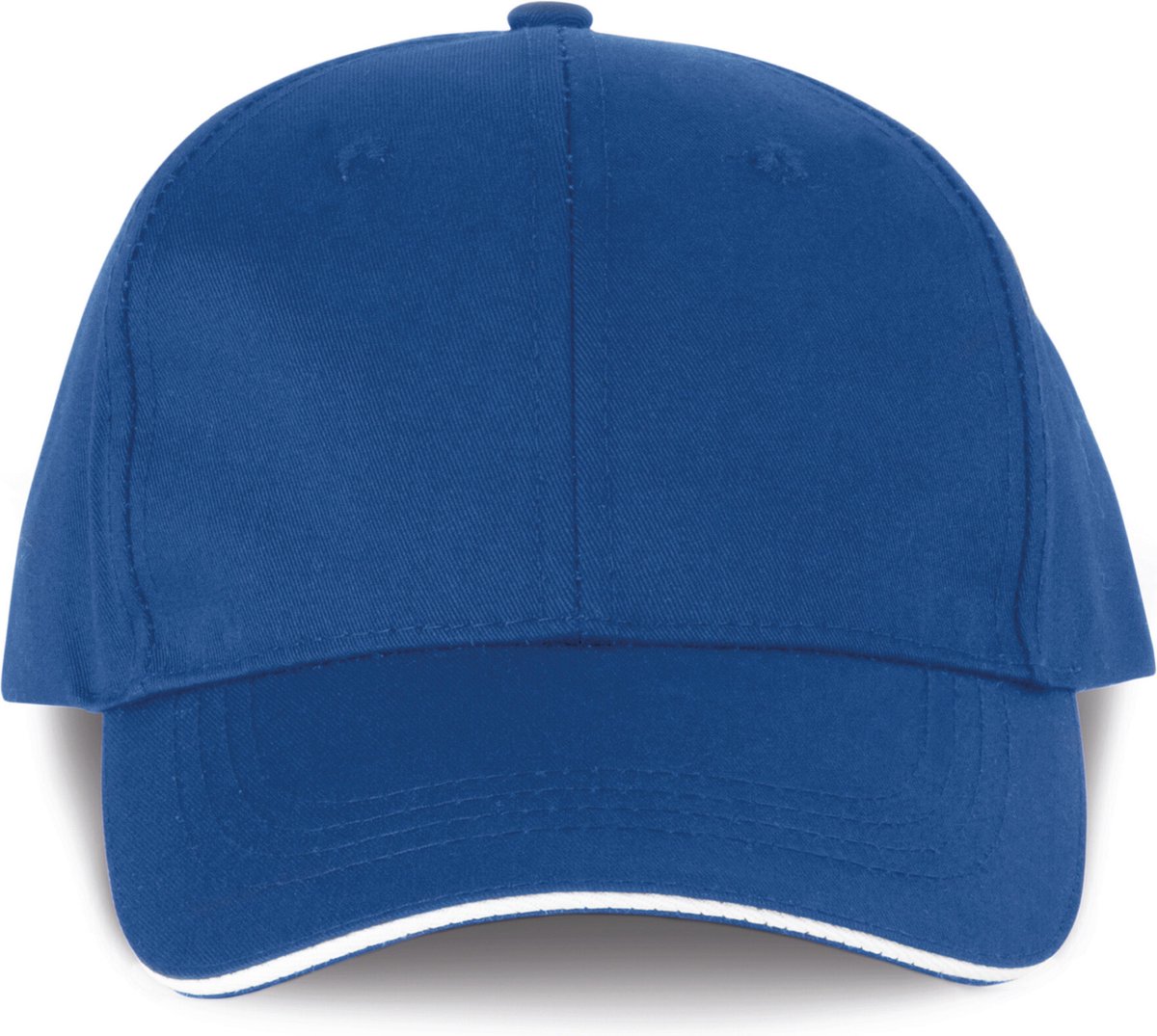 WK. Designed To Work Contrasterende sandwichpet 6 panelen Oeko-Tex WKP145 - Royal Blue / White - One size