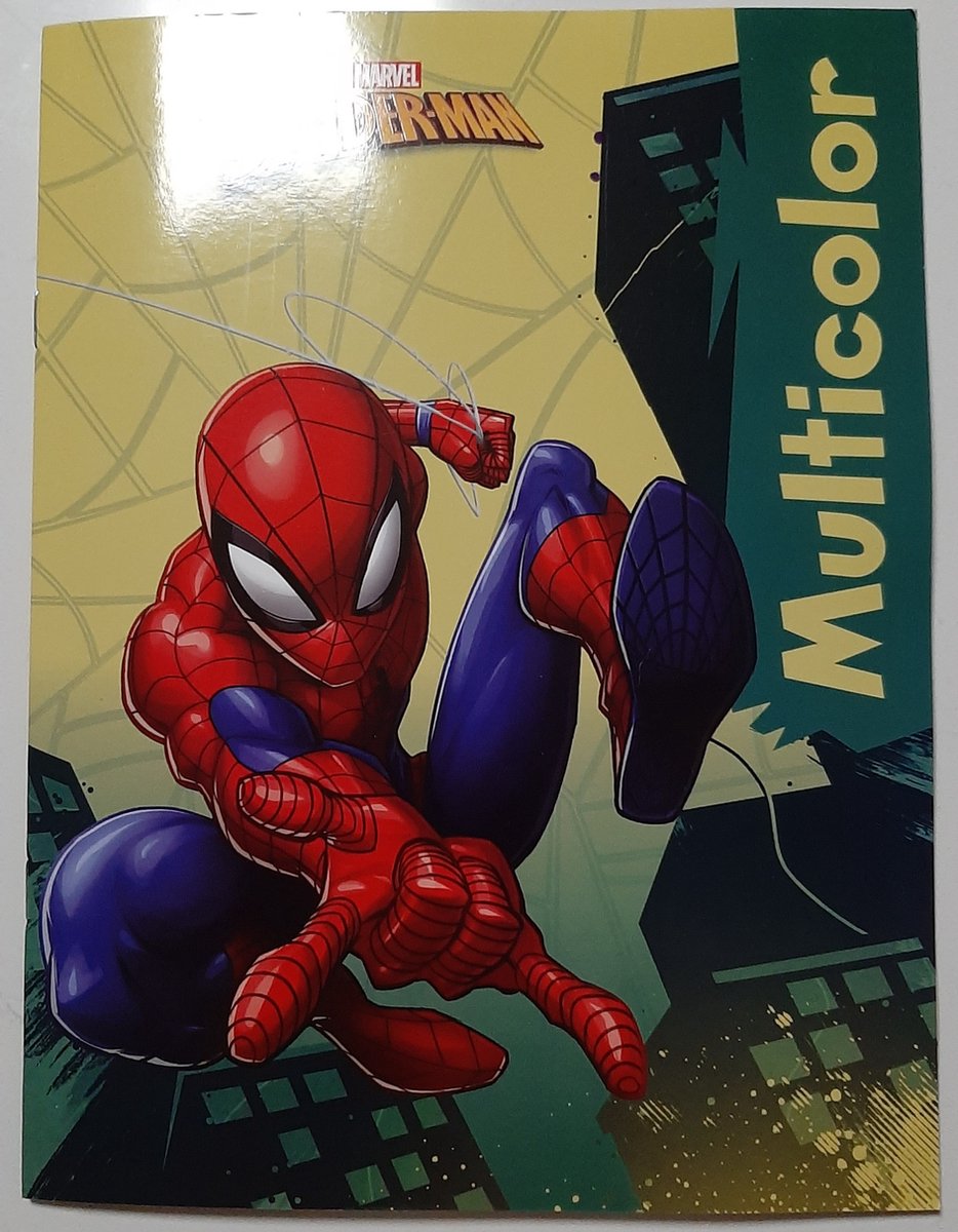 Spider-Man Multicolor kleurboek Spiderman gold goud geel kleurboek superheld marvel