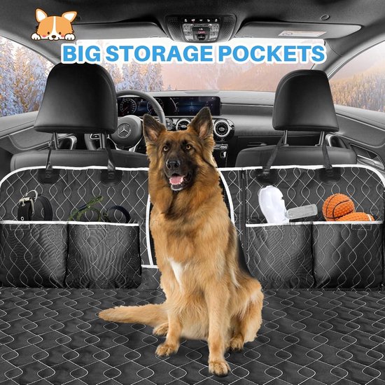 Opgewaardeerde Honden Autostoelhoes 2023 - 100% Waterdicht en Antislip - Met Zijkleppen en Visueel Venster - Duurzame Honden Auto Hangmat - 145x150cm van Pecute — afbeelding 2