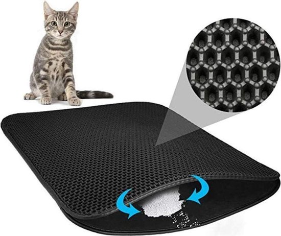 Bypet kattenbakmat, 30x40, kattenbakonderlegger, honingraatdesign Bypet kattenbakmat, 30x40, kattenbakonderlegger, honingraatdesign