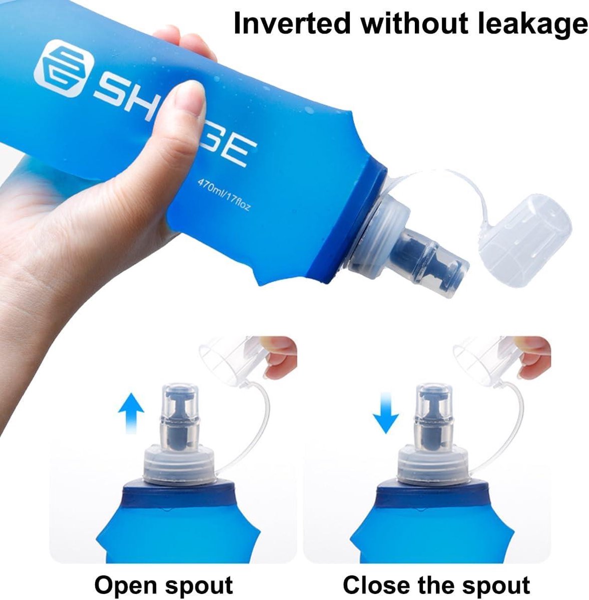 HMAKGG Loopvest met drinkfles, loopvest voor dames en heren, zachte fles, 470 ml, BPA-vrij, verstelbare borstbanden, 156 g, ultralicht drinkvest, drinkrugzak, zwart