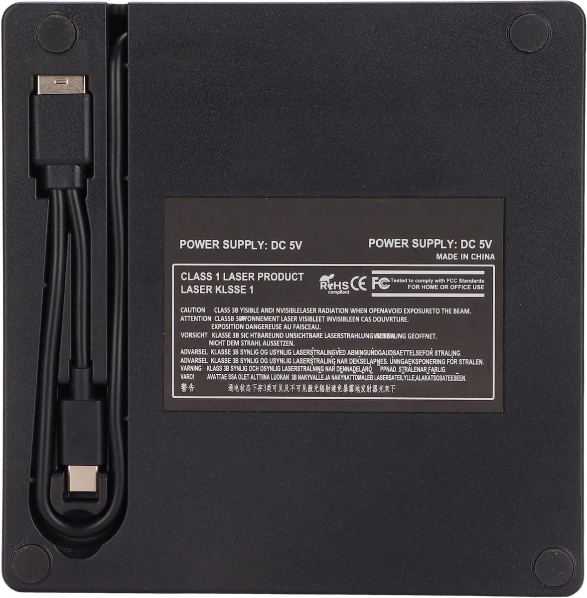 Externe CD Drive Behuizing - 5 Gbps - Laptop Optische Drive - Goede Compatibiliteit - DVD RW Drive - 127 mm/95 mm