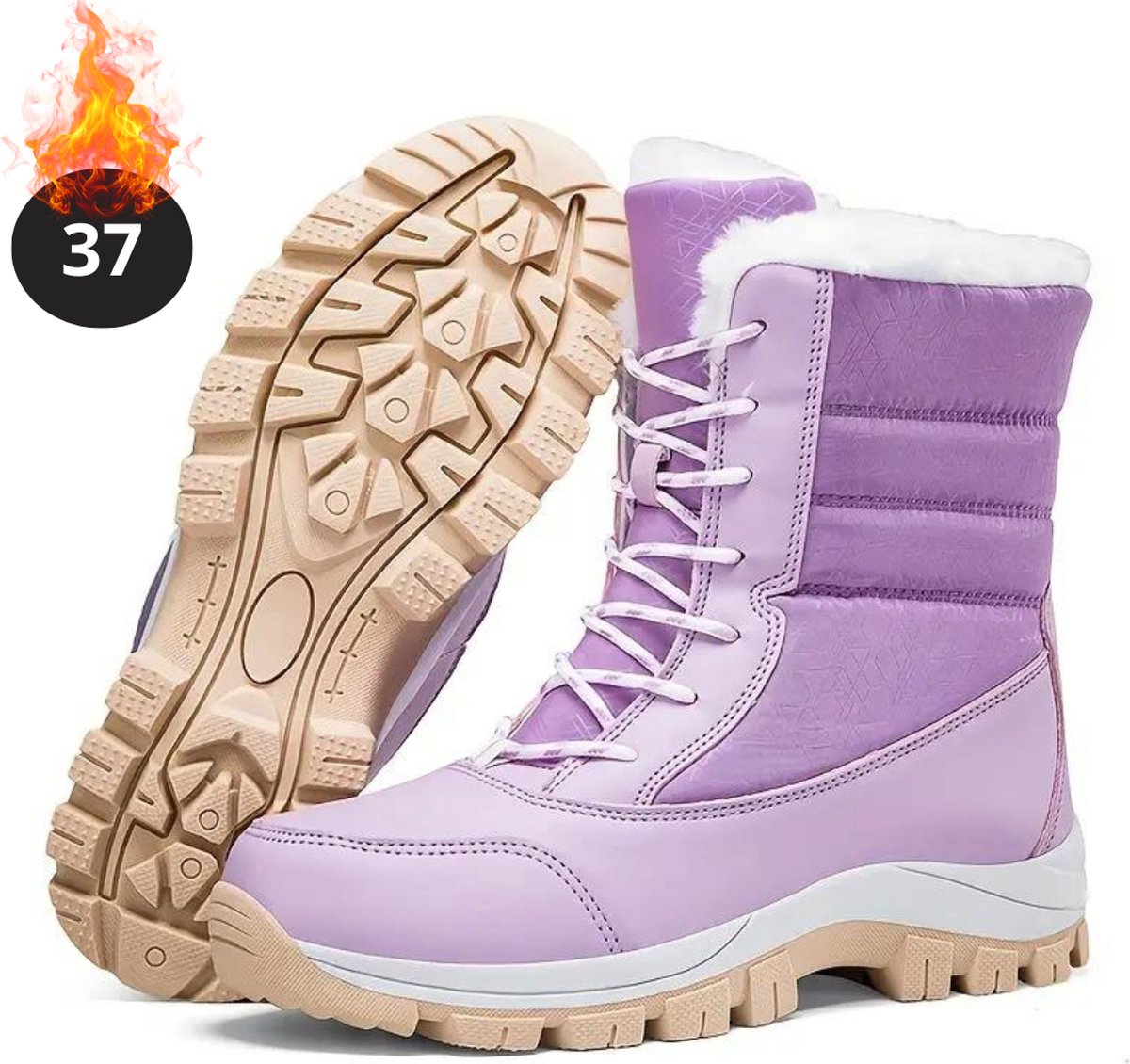 Livano Snowboots Sneeuwschoenen Sneeuwboots Dames Wintersport Ski Skischoenen – 37 Laarzen Paars