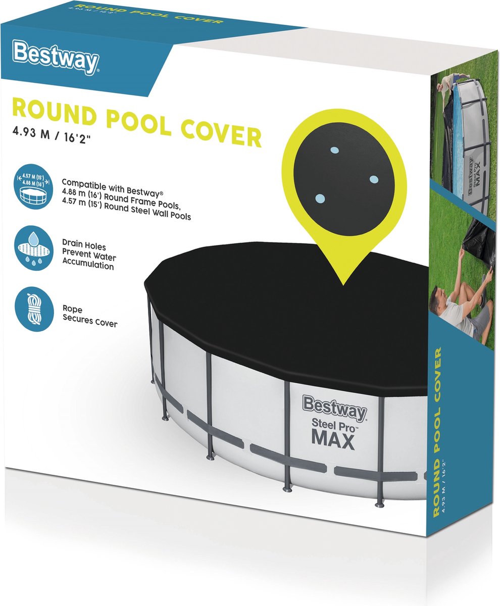 Bestway Flowclear afdekzeil - Rond 460/488 cm