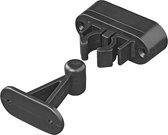 ProPlus Loquet de porte avec pince flexible - Butée de porte Camper - 2 pièces - Pince de porte - Arrêt de porte - Montage simple et rapide - Fonction charnière - Arrêt de porte flexible pour caravane - Universel - Zwart