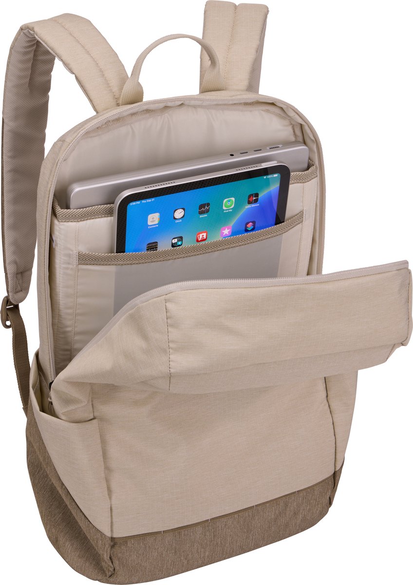 THULE Vrije tijd rugzak Rugzak met laptopvak Lithos Backpack 20L Pelican Gray / Faded Khaki Beige – foto 4